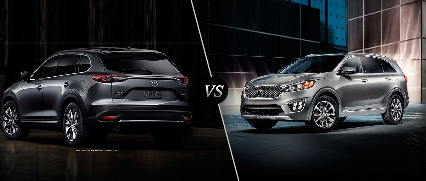 Mazda cx 9 vs kia sorento 2016 Mazda cx 9 vs kia sorento 2016